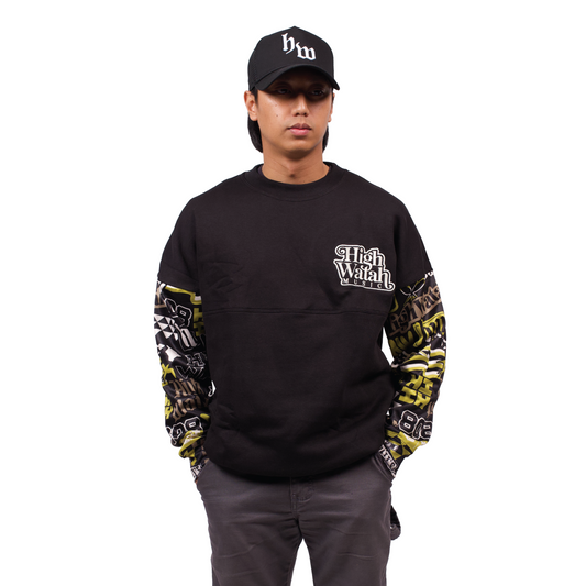 High Watah X Hawaii's Finest Sticker Bomb Crew Neck