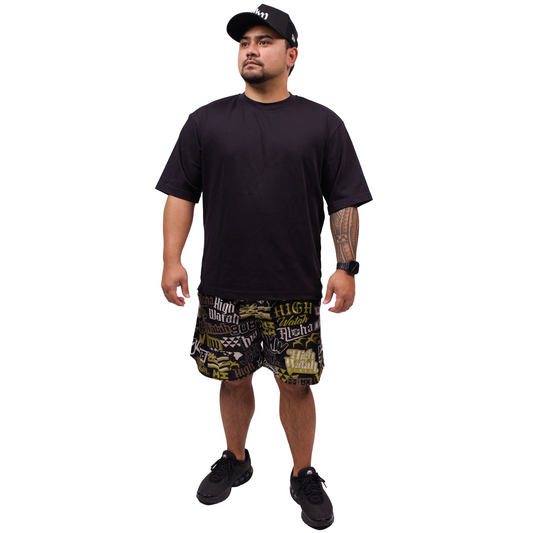 High Watah X Hawaii's Finest Sticker Bomb Shorts